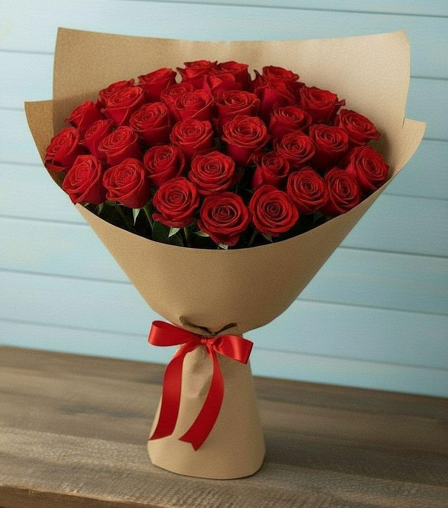 Красные розы Милано в Хабаровске Букет Красные розы Милано в Хабаровске