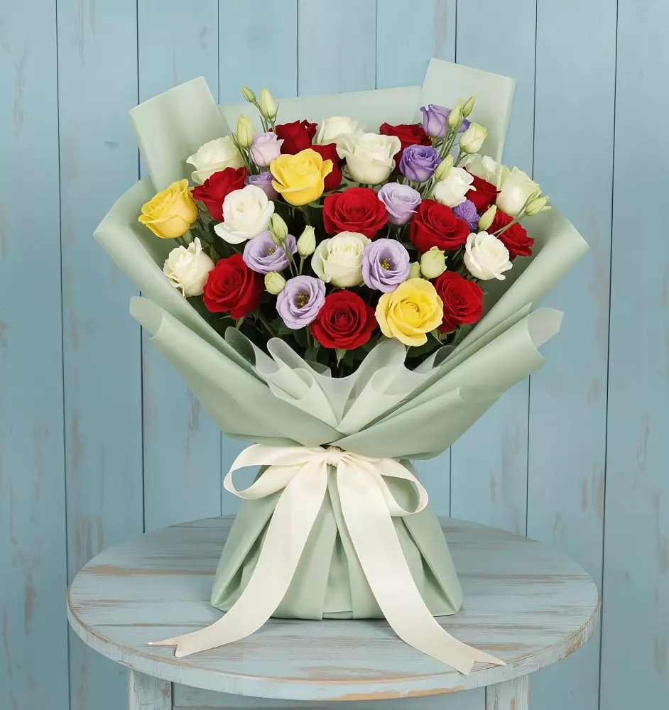 Букет Модная красотка в Хабаровске Букет цветов из: Розы в Хабаровске