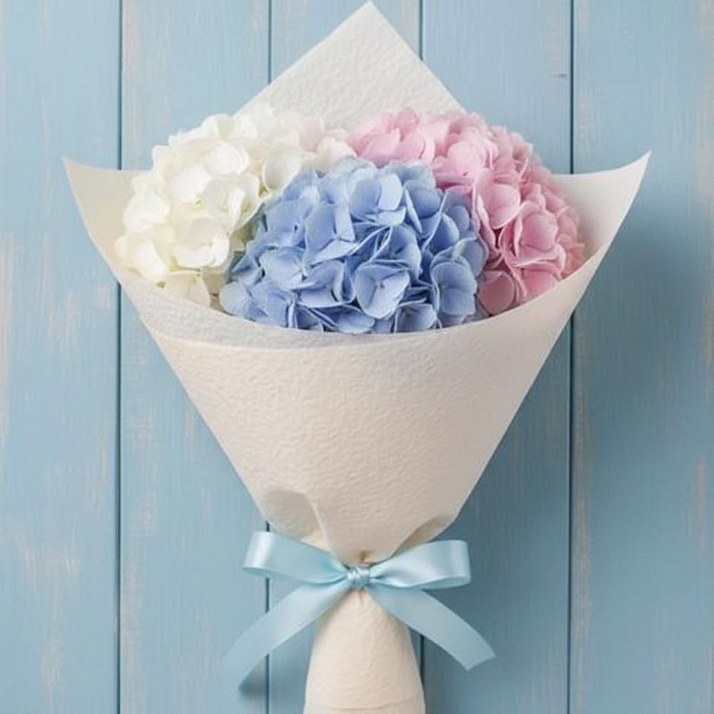 Букет Нежная гортензия в Хабаровске Букет цветов из: Гортензия в Хабаровске