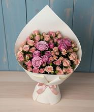 Букет Нежная розовость в Хабаровске Букет цветов из:  Розы в Хабаровске